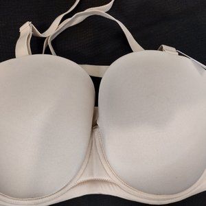 NWT Wacoal 34G Beige Lightly Padded Soft Cups Underwire Bra Removeable straps